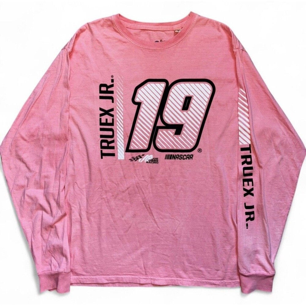 Martin Truex Jr NASCAR 19 Long Sleeve T-Shirt Racing Size M Car Racing Auto Pink